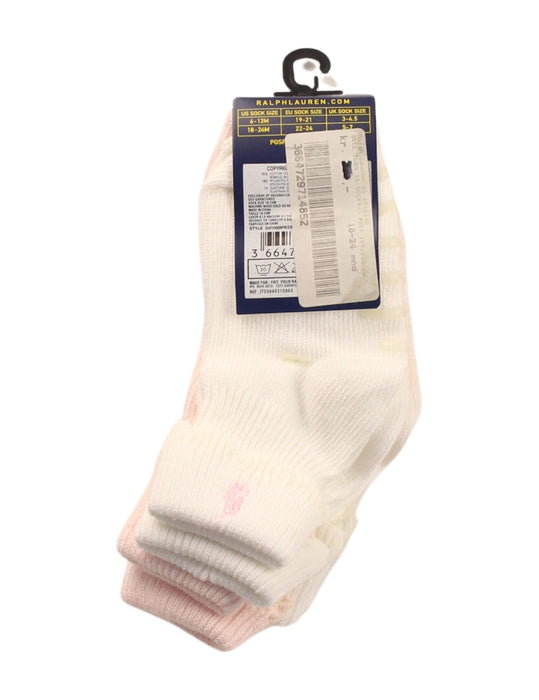 A Pink Socks from Polo Ralph Lauren in size 18-24M for neutral. (Back View)