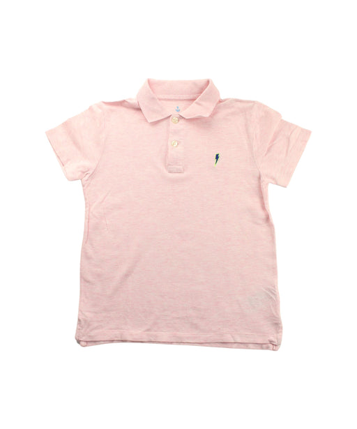 A Pink Short Sleeve Polos from Crewcuts in size 6T for boy. (Front View)