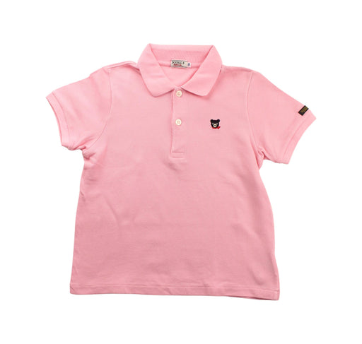 A Pink Short Sleeve Polos from Miki House in size 7Y for girl. (Front View)