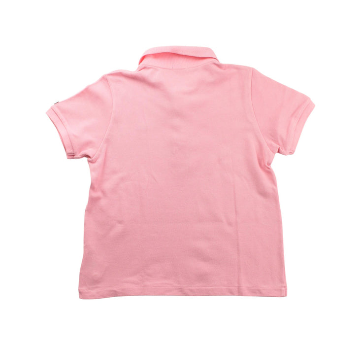 A Pink Short Sleeve Polos from Miki House in size 7Y for girl. (Back View)