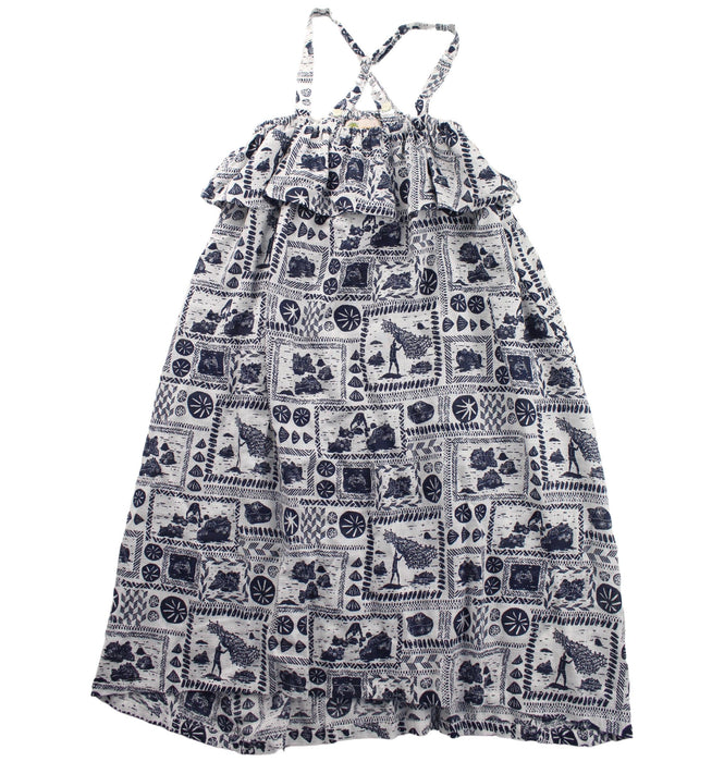 A Blue Sleeveless Dresses from Patagonia in size 7Y for girl. (Front View)