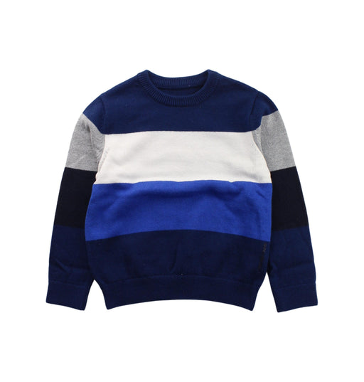 A Blue Knit Sweaters from Jacadi in size 4T for boy. (Front View)