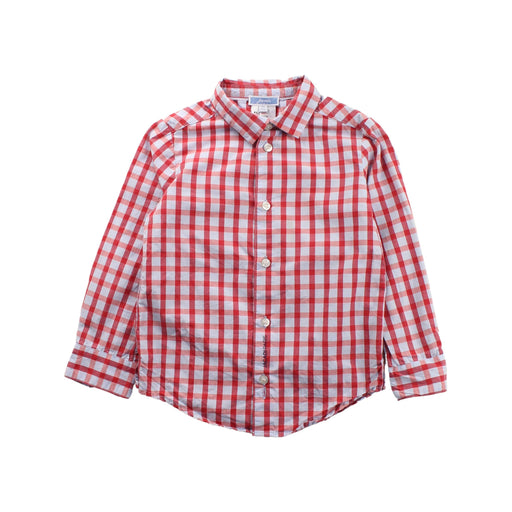 A Red Long Sleeve Shirts from Jacadi in size 4T for boy. (Front View)