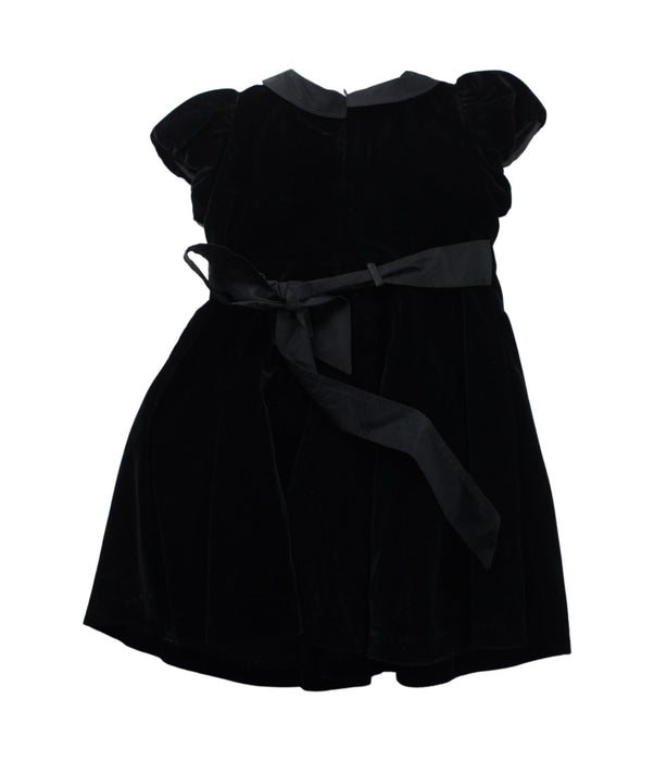 A Black Short Sleeve Dresses from Gusella in size 3T for girl. (Back View)