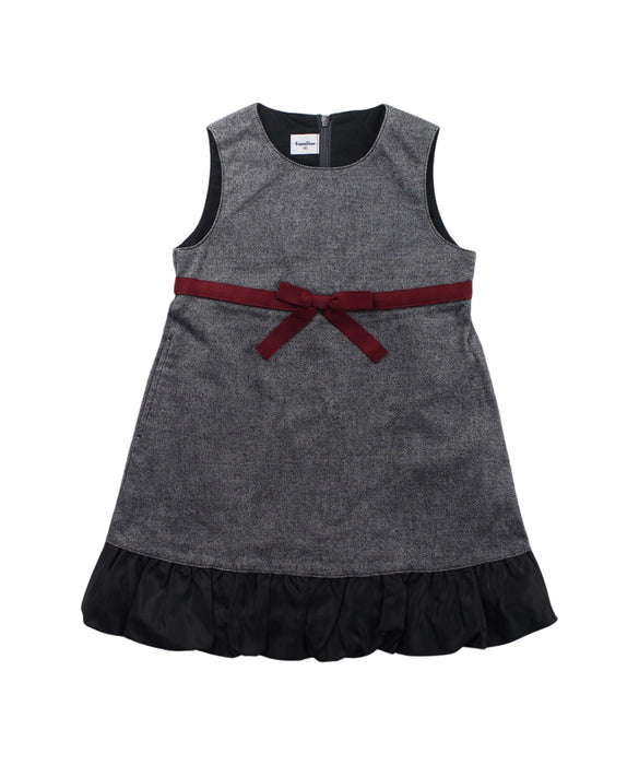 A Grey Sleeveless Dresses from Familiar in size 18-24M for girl. (Front View)