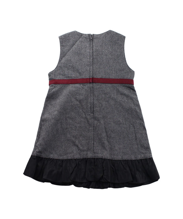 A Grey Sleeveless Dresses from Familiar in size 18-24M for girl. (Back View)