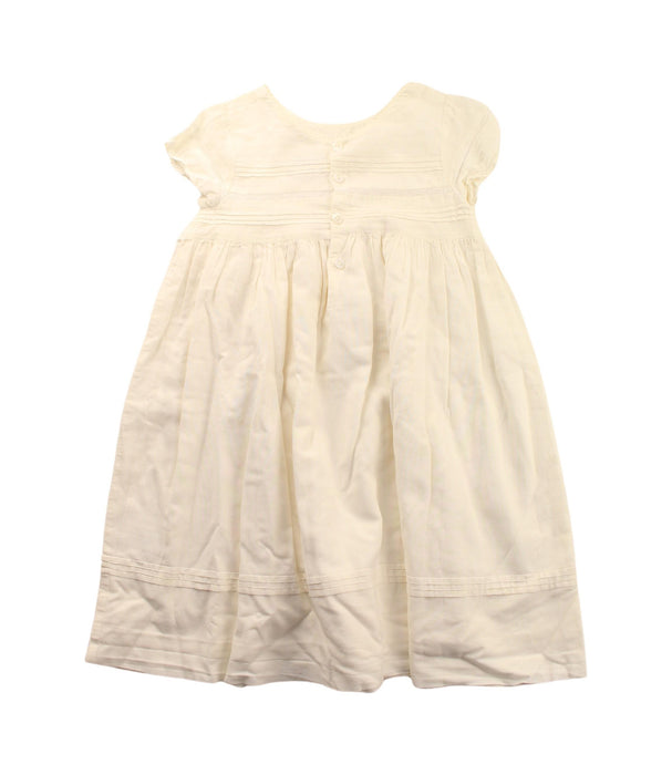 A White Short Sleeve Dresses from Cyrillus in size 12-18M for girl. (Back View)