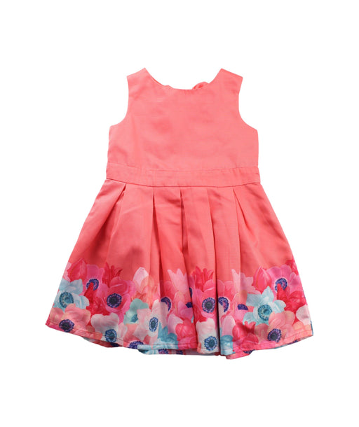 A Pink Sleeveless Dresses from Origami in size 2T for girl. (Front View)