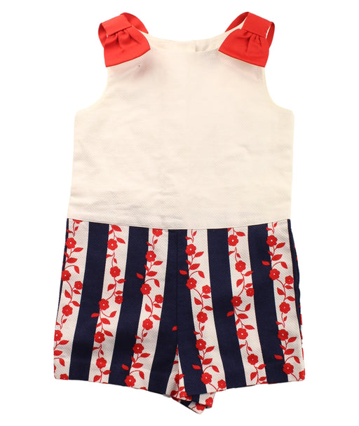 A Blue Sleeveless Rompers from Janie & Jack in size 4T for girl. (Front View)