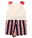 A Blue Sleeveless Rompers from Janie & Jack in size 4T for girl. (Back View)