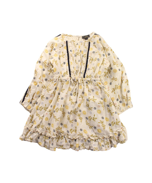 A White Long Sleeve Dresses from Velveteen in size 3T for girl. (Front View)