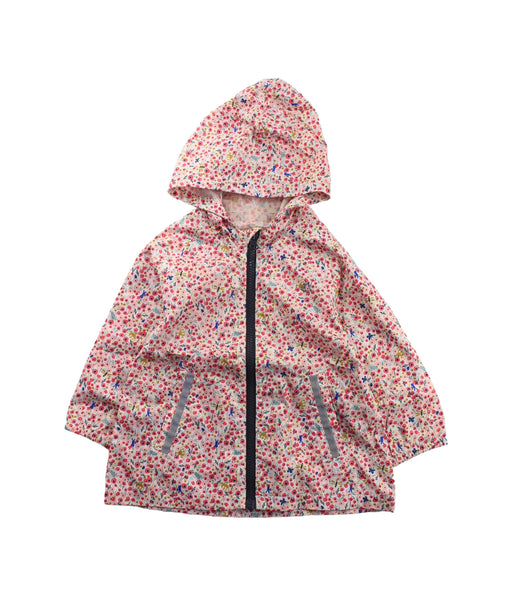 A Pink Rain Jackets from Petit Bateau in size 2T for girl. (Front View)