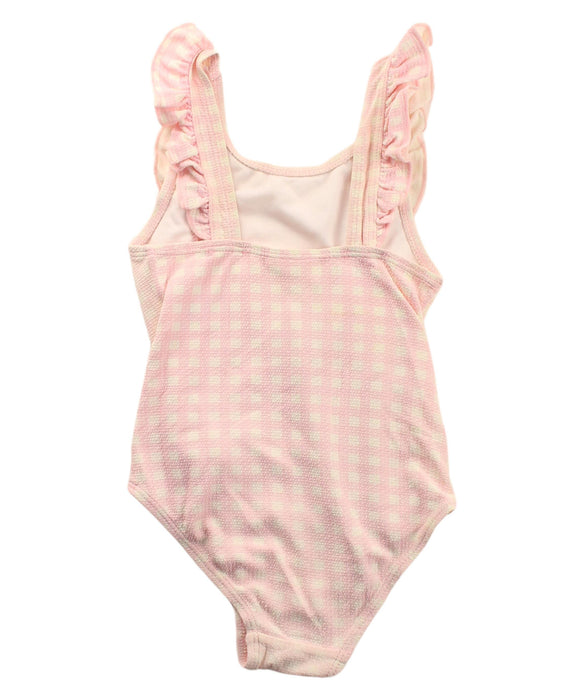 A Pink Swimsuits from Seed in size 3T for girl. (Back View)