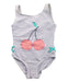 A Purple Swimsuits from Seed in size 3T for girl. (Front View)