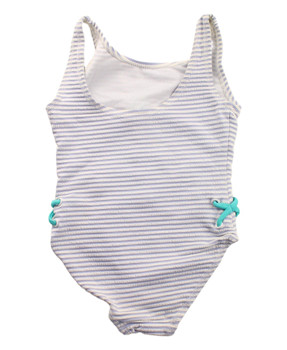 A Purple Swimsuits from Seed in size 3T for girl. (Back View)
