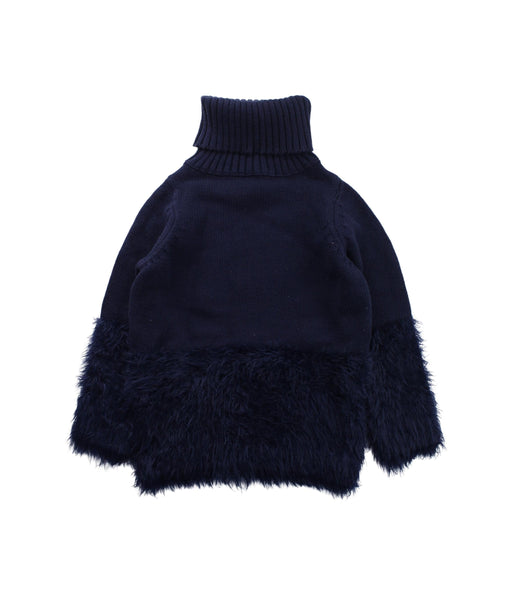 A Blue Knit Sweaters from Seed in size 12-18M for girl. (Front View)