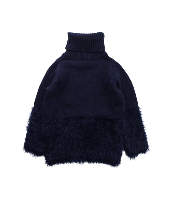 A Blue Knit Sweaters from Seed in size 12-18M for girl. (Front View)