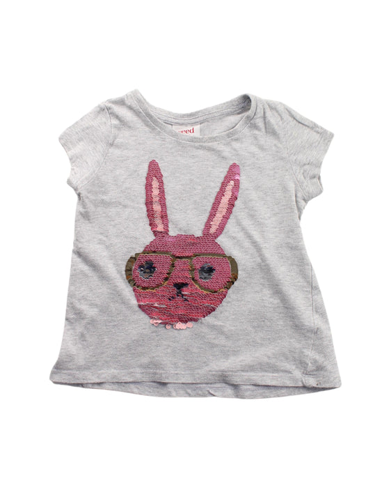 A Grey Short Sleeve T Shirts from Seed in size 3T for girl. (Front View)