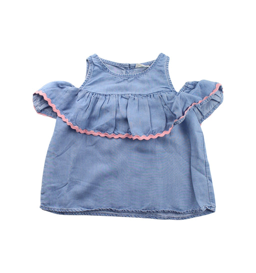 A Blue Short Sleeve Tops from Seed in size 3T for girl. (Front View)