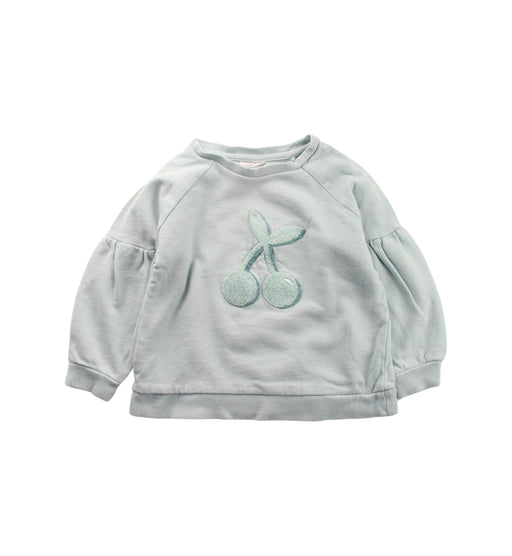 A Green Crewneck Sweatshirts from Seed in size 3T for girl. (Front View)