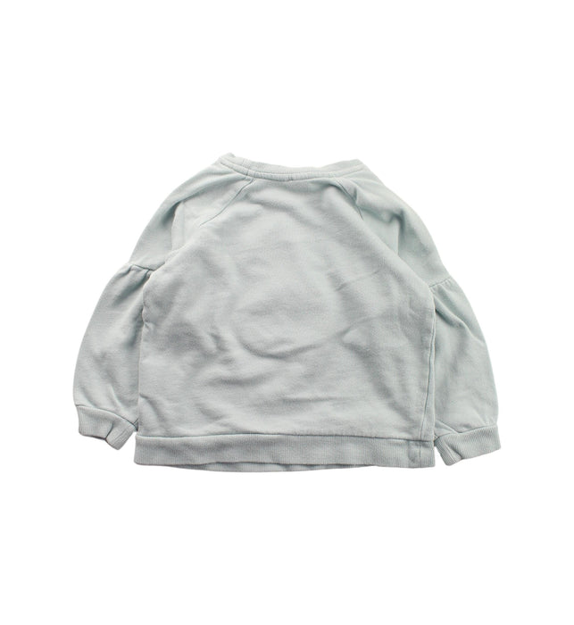 A Green Crewneck Sweatshirts from Seed in size 3T for girl. (Back View)
