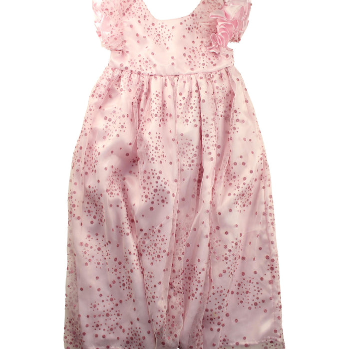 A Pink Short Sleeve Dresses from Jacadi in size 3T for girl. (Front View)