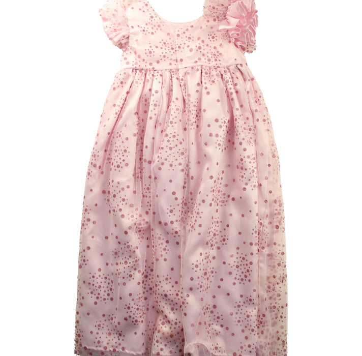 A Pink Short Sleeve Dresses from Jacadi in size 3T for girl. (Back View)