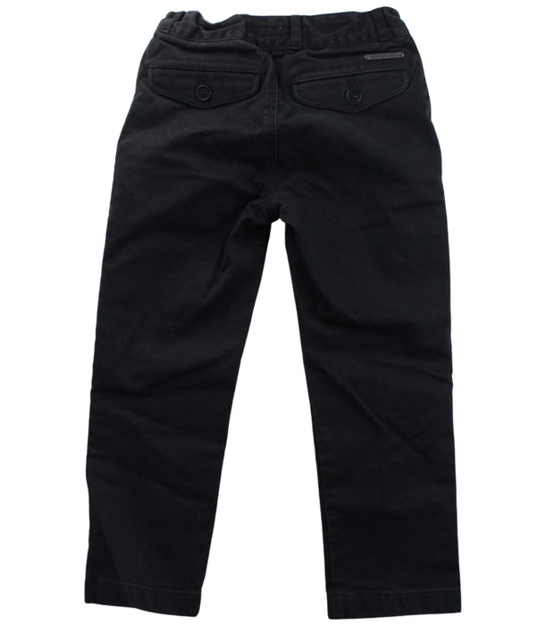 A Black Casual Pants from Burberry in size 4T for boy. (Back View)