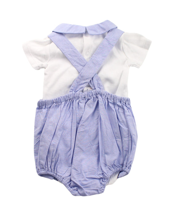 A Purple Short Sleeve Bodysuits from Jacadi in size 3-6M for girl. (Back View)