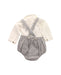 A Grey Long Sleeve Bodysuits from Nanos in size 3-6M for boy. (Back View)