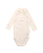 A White Long Sleeve Bodysuits from Bonpoint in size 6-12M for girl. (Front View)