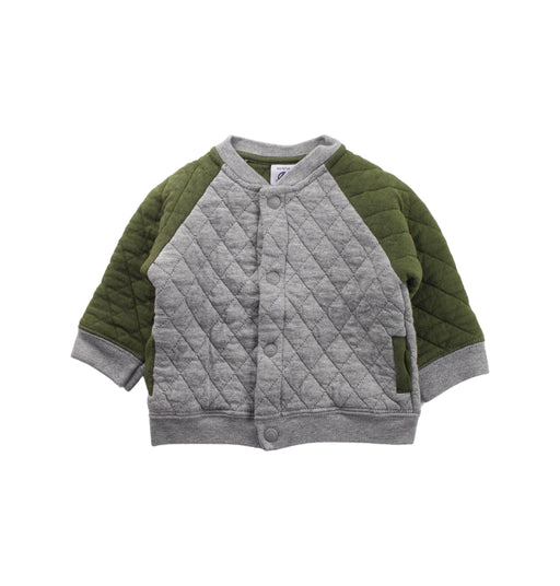 A Grey Cardigans from Petit Bateau in size 3-6M for boy. (Front View)