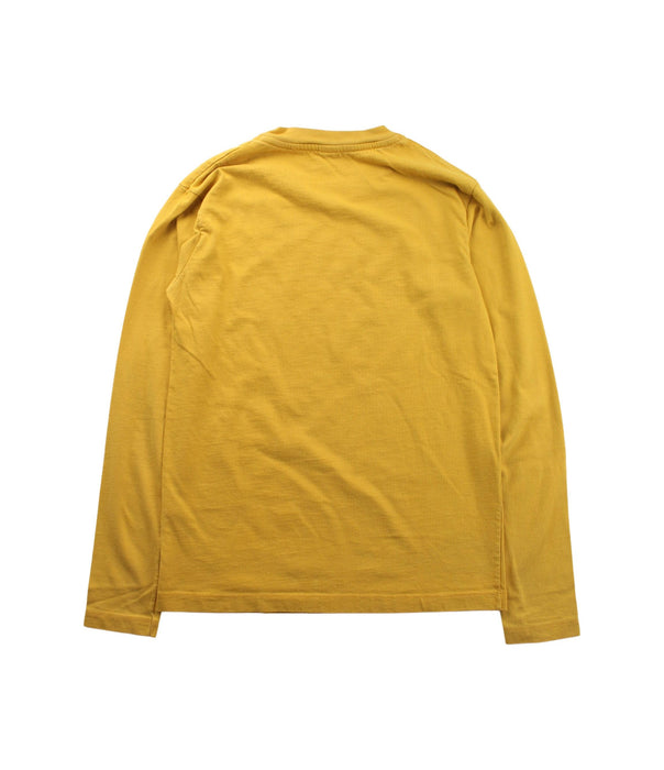 A Yellow Long Sleeve T Shirts from Petit Bateau in size 12Y for neutral. (Back View)