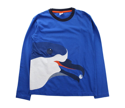 A Blue Long Sleeve T Shirts from Petit Bateau in size 12Y for boy. (Front View)