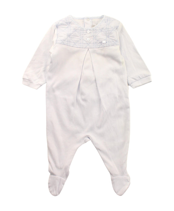 A White Onesies from Dior in size 6-12M for girl. (Front View)