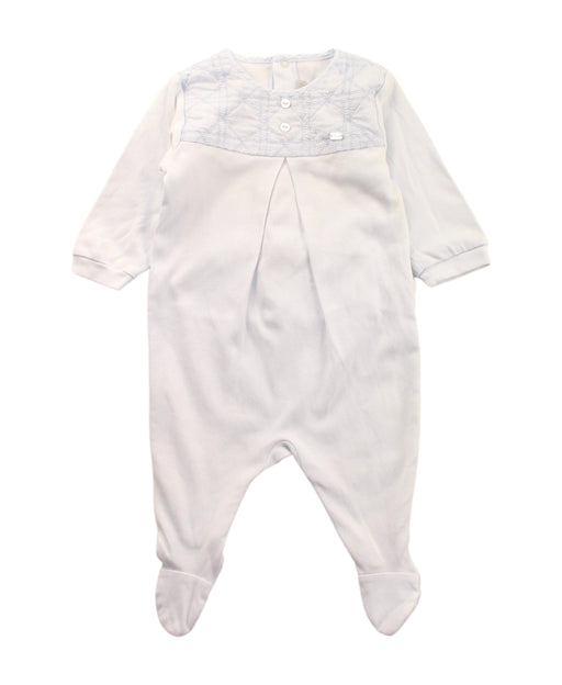 A White Onesies from Dior in size 6-12M for girl. (Front View)