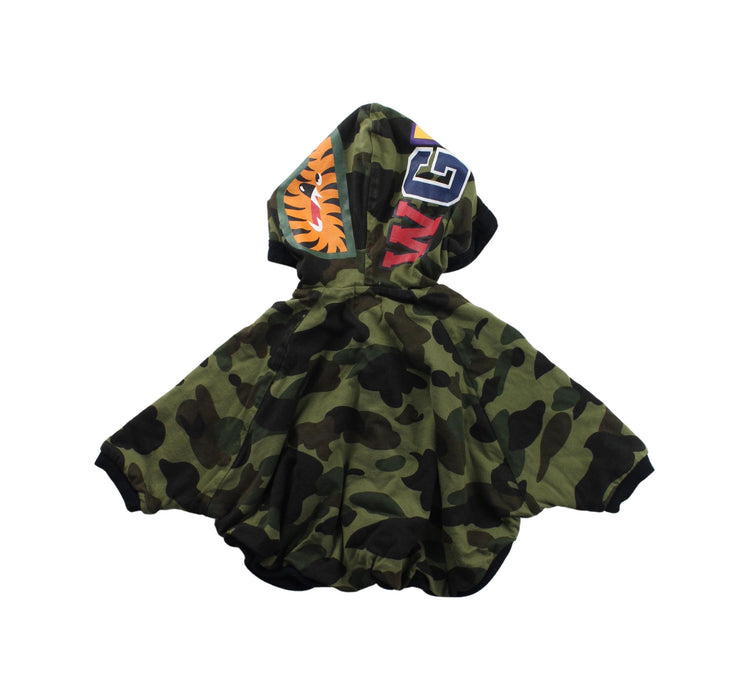 A Green Capes & Ponchos from BAPE KIDS in size 6-12M for boy. (Back View)