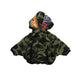 A Green Capes & Ponchos from BAPE KIDS in size 6-12M for boy. (Back View)
