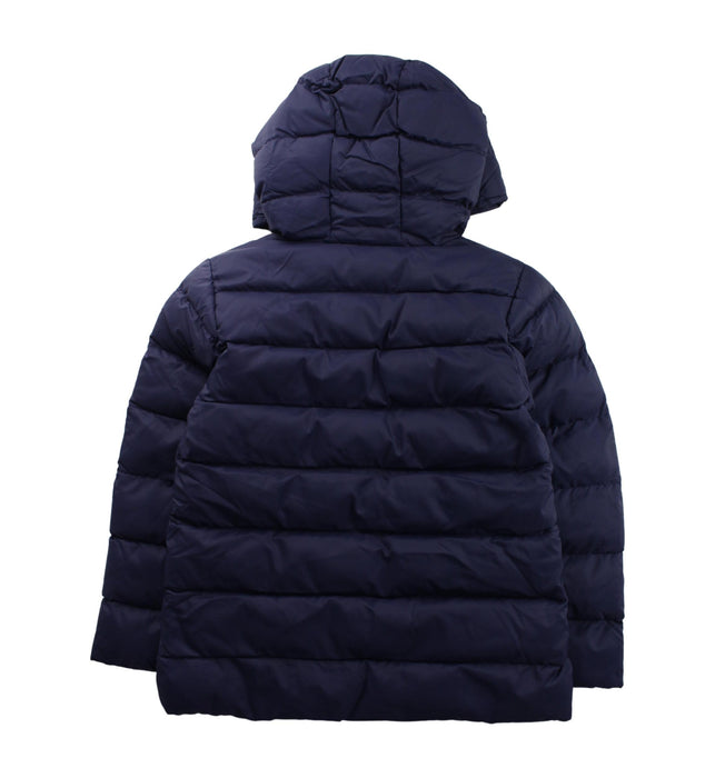 A Blue Puffer/Quilted Jackets from Petit Bateau in size 6T for boy. (Back View)