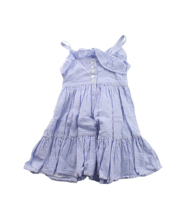 A Blue Sleeveless Dresses from Polo Ralph Lauren in size 4T for girl. (Back View)