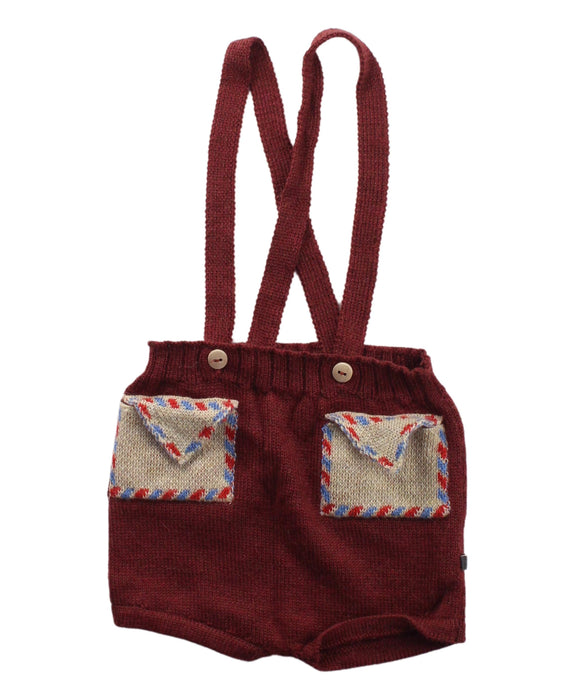 A Multicolour Overall Shorts from Oeuf in size 4T for girl. (Front View)