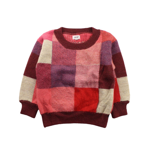 A Multicolour Knit Sweaters from Oeuf in size 5T for girl. (Front View)