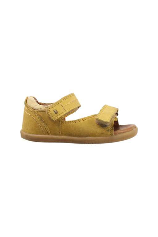 A Yellow Sandals from Bobux in size 18-24M for girl. (Front View)