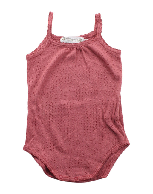A Pink Sleeveless Bodysuits from Bonpoint in size 0-3M for girl. (Front View)