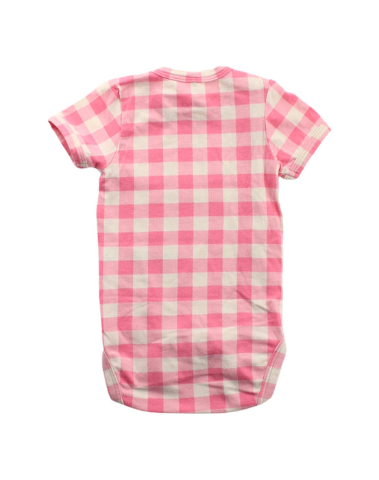 A Pink Short Sleeve Bodysuits from Mini Rodini in size 0-3M for girl. (Back View)