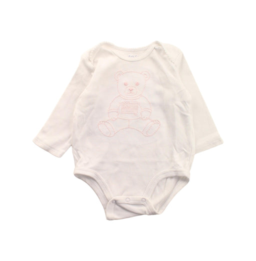 A White Long Sleeve Bodysuits from Ralph Lauren in size 0-3M for girl. (Front View)