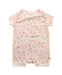 A White Short Sleeve Rompers from Toshi in size 0-3M for girl. (Front View)