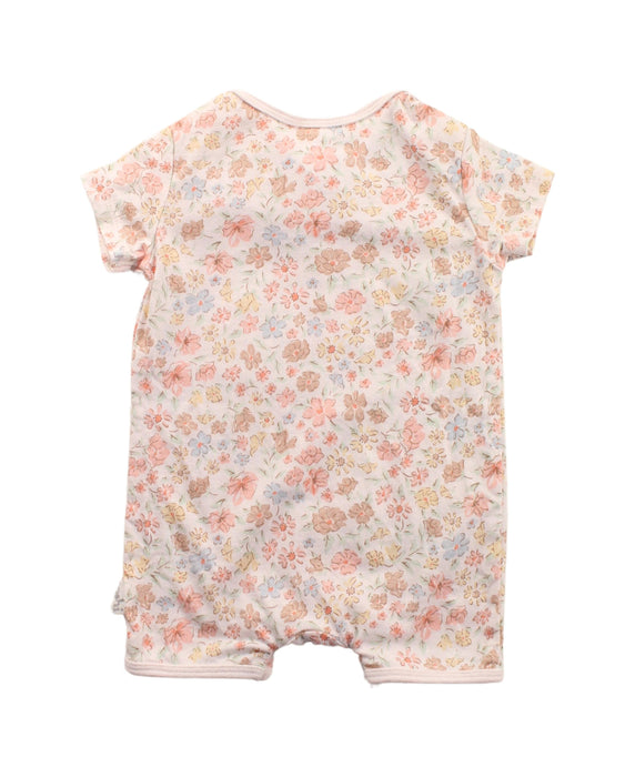 A White Short Sleeve Rompers from Toshi in size 0-3M for girl. (Back View)