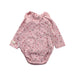 A Pink Long Sleeve Bodysuits from Purebaby in size 0-3M for girl. (Back View)