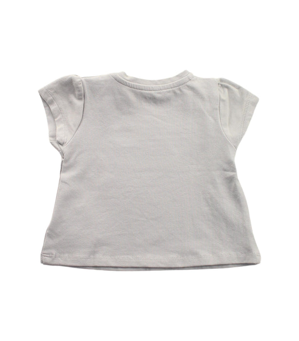 A Grey Short Sleeve T Shirts from Knot in size 0-3M for girl. (Back View)